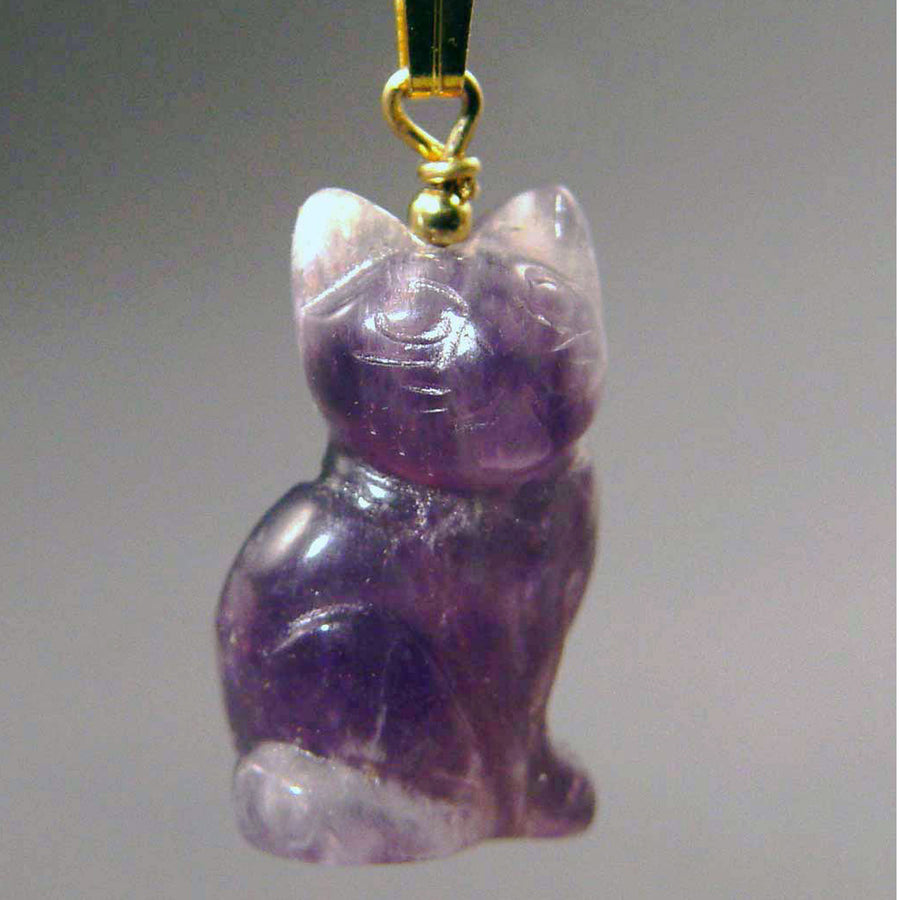 Amethyst Cat Pendant