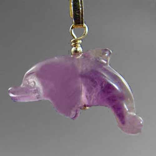 Amethyst Dolphin Pendant