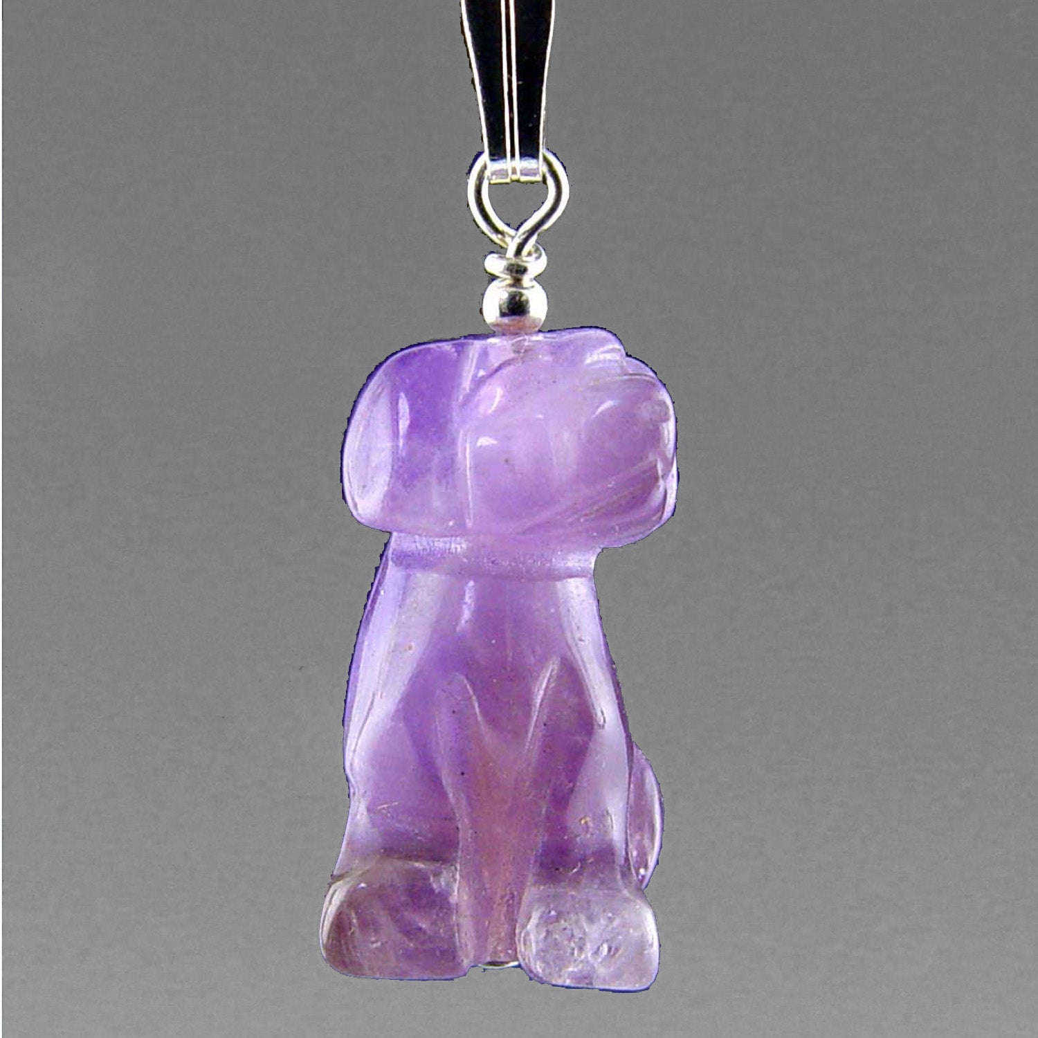 Amethyst Dog Pendant