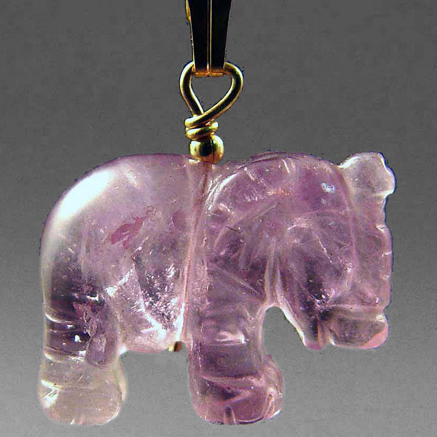 Amethyst Elephant Pendant