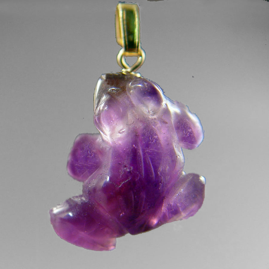 Amethyst Frog Pendant