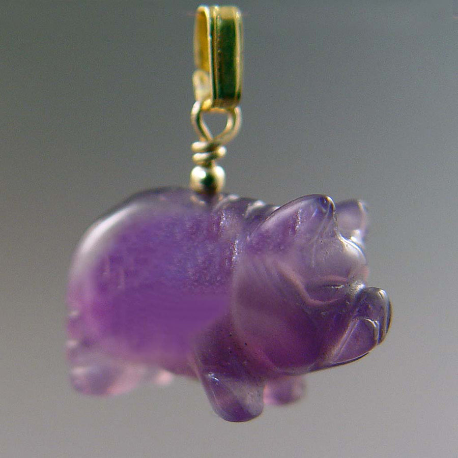 Amethyst Pig Pendant