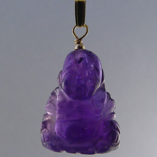 Amethyst Buddha Pendant