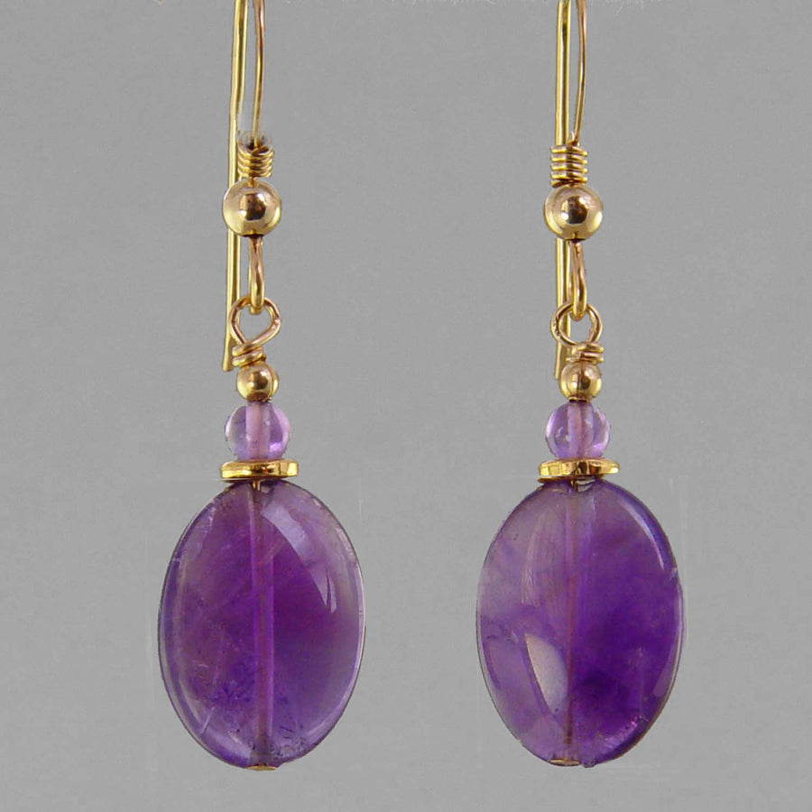 Amethyst Oval Earrings