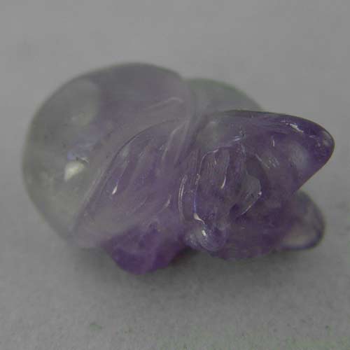 Amethyst Mini Curled Cat Carving