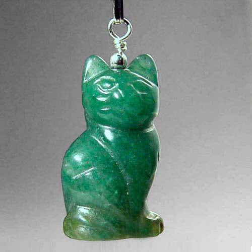 Aventurine Cat Pendant