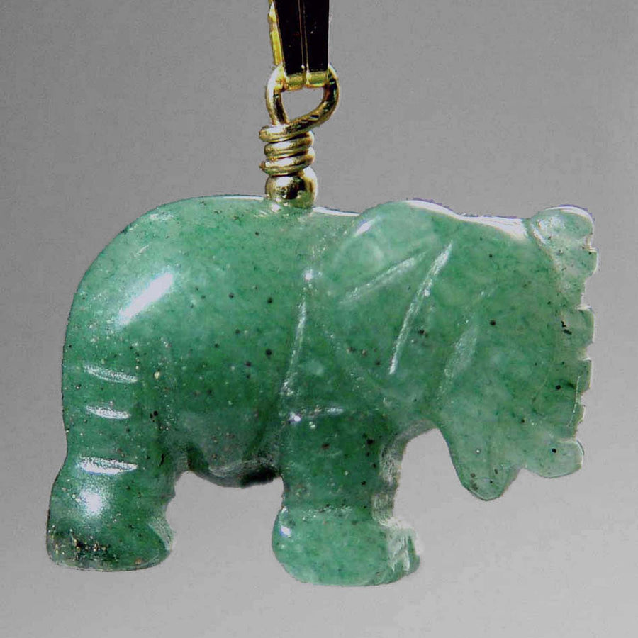 Aventurine Elephant Pendant