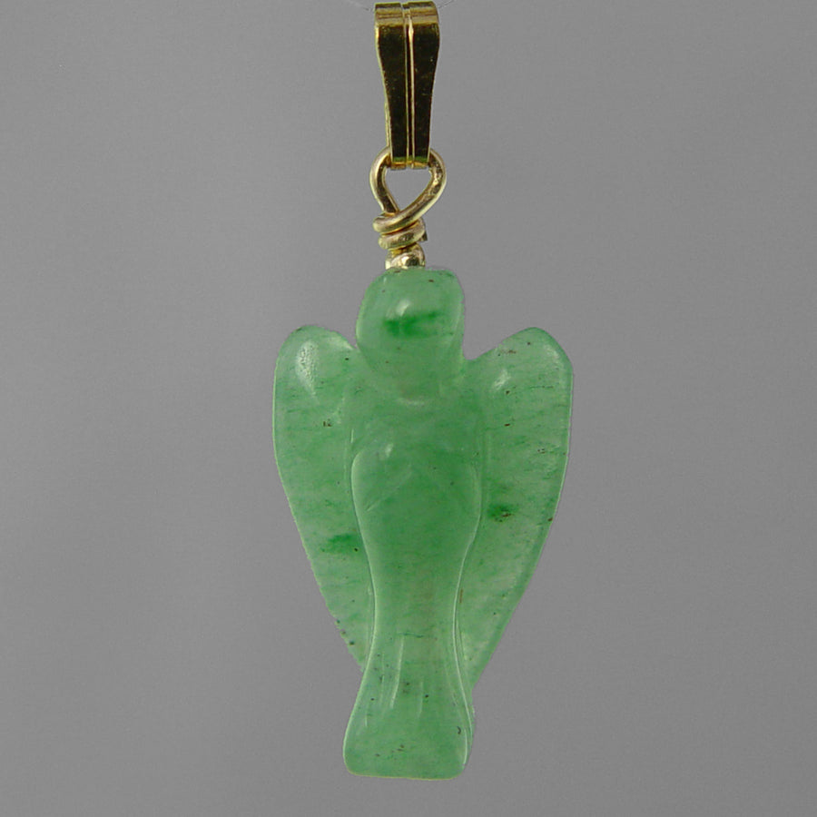 Aventurine Angel Pendant