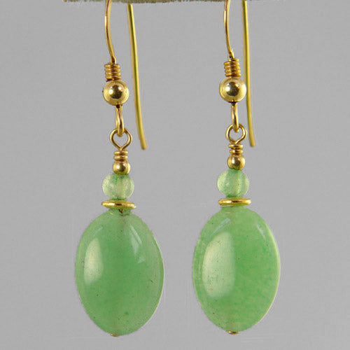Aventurine Oval Earrings