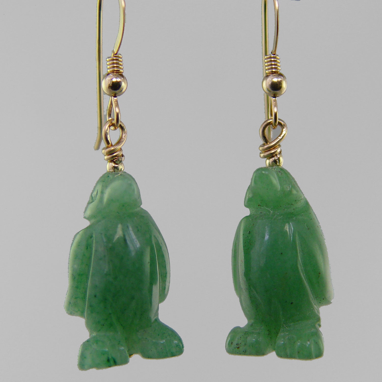 Aventurine Penguin Earrings