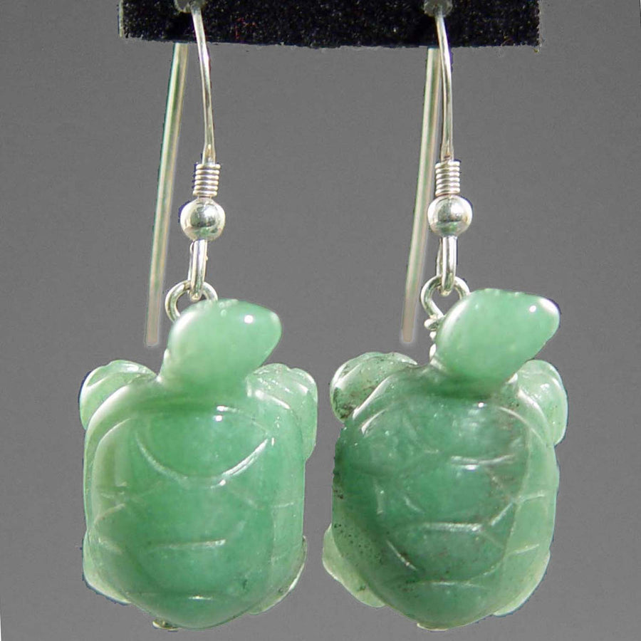 Aventurine Turtle Earrings