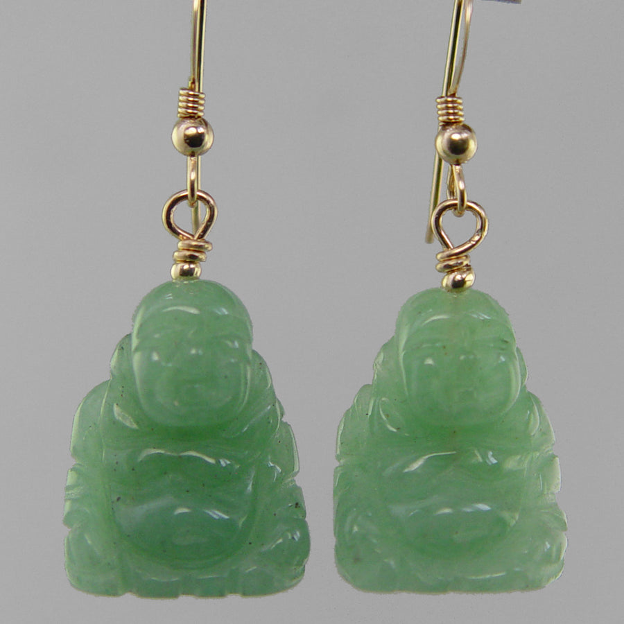 Aventurine Buddha Earrings
