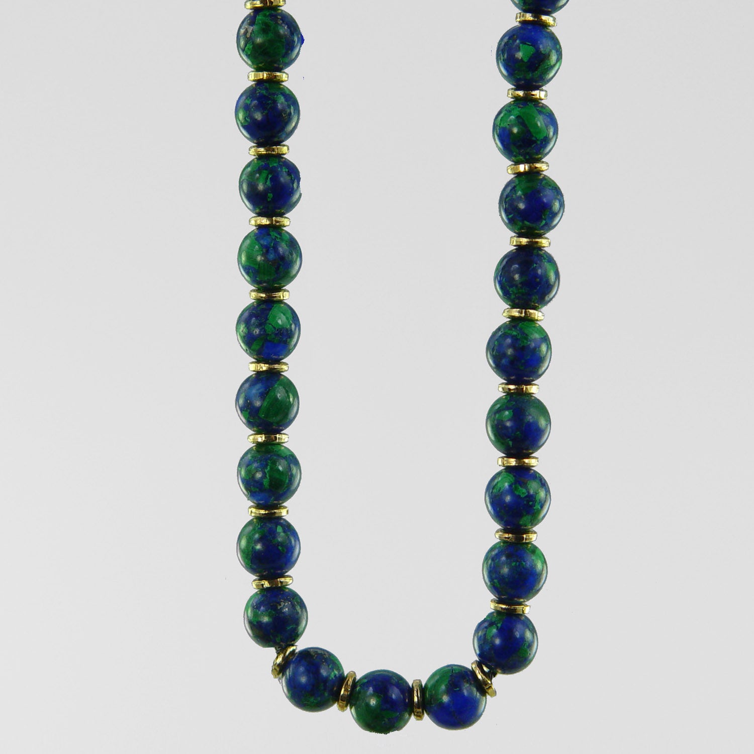 Azurite Malachite Classic Round Necklace
