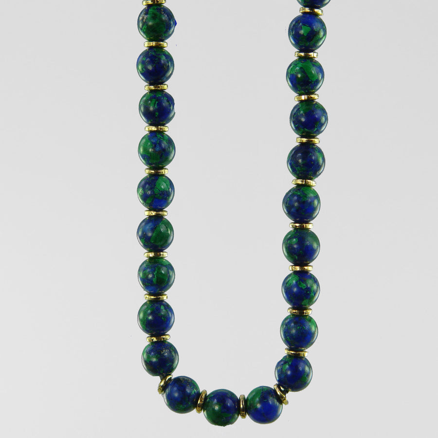 Azurite Malachite Classic Round Necklace