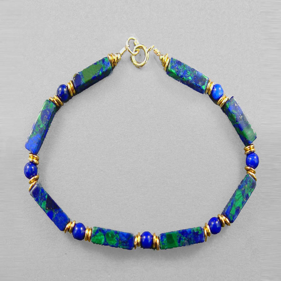 Azurite Malachite Rectangle Bracelet