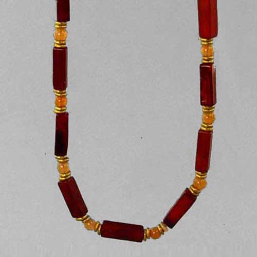 Carnelian Rectangle Necklace