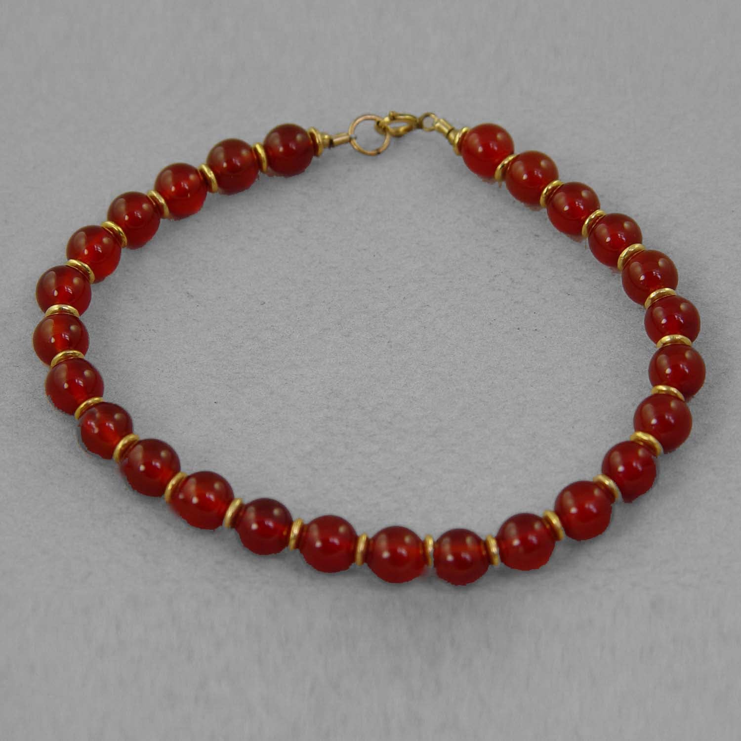 Carnelian Classic Round Bracelet