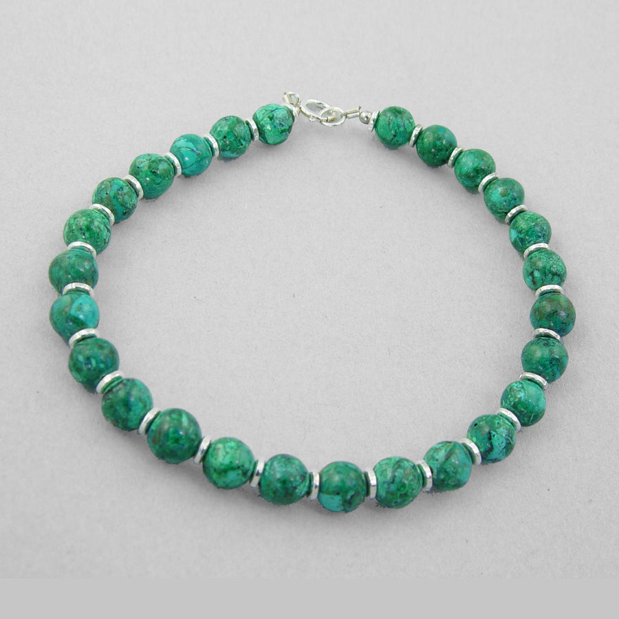 Chrysocolla Classic Round Bracelet