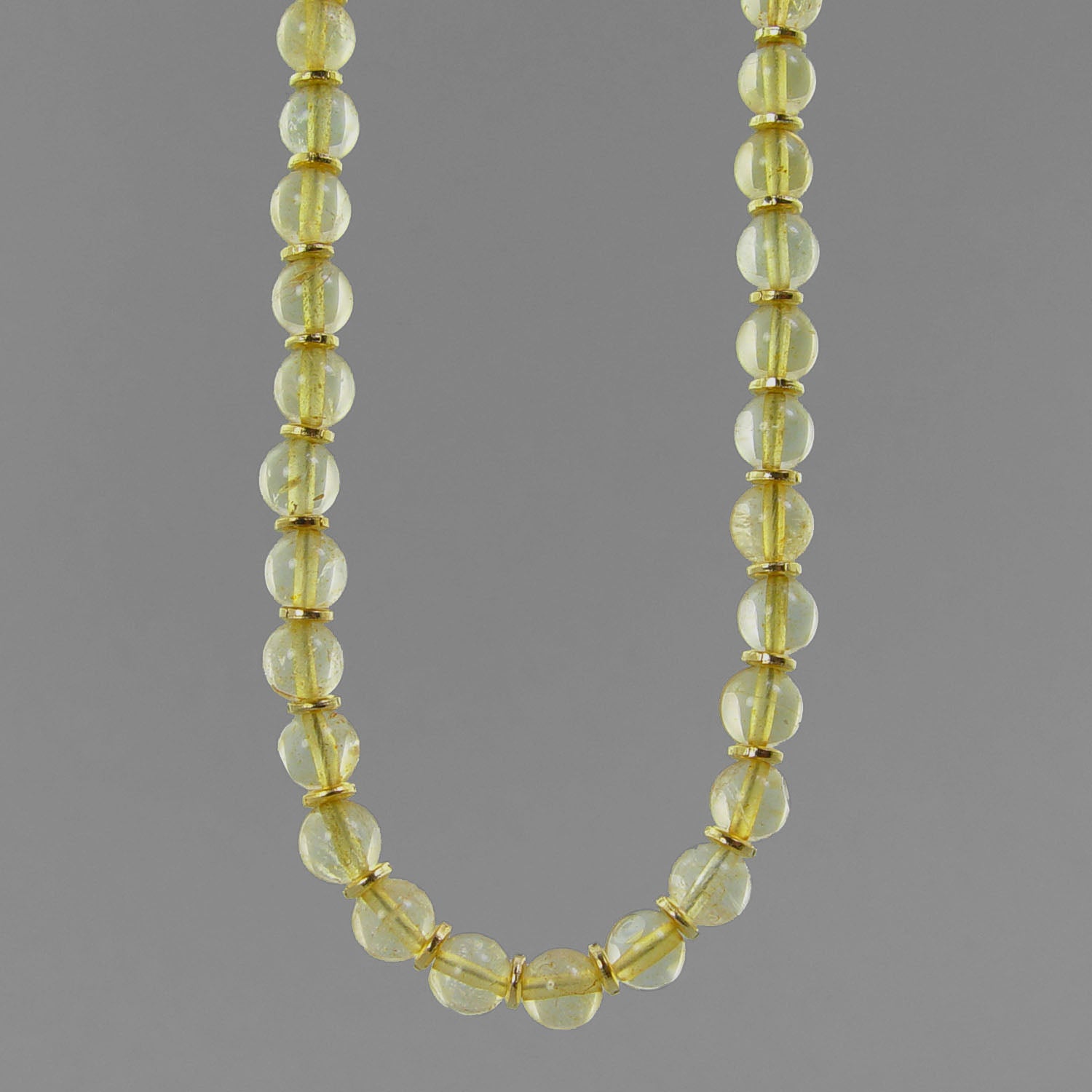 Citrine Classic Round Necklace