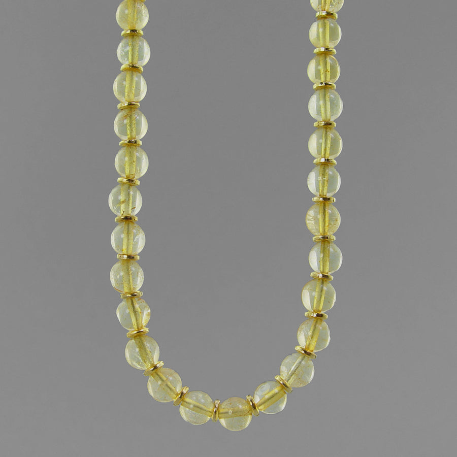 Citrine Classic Round Necklace