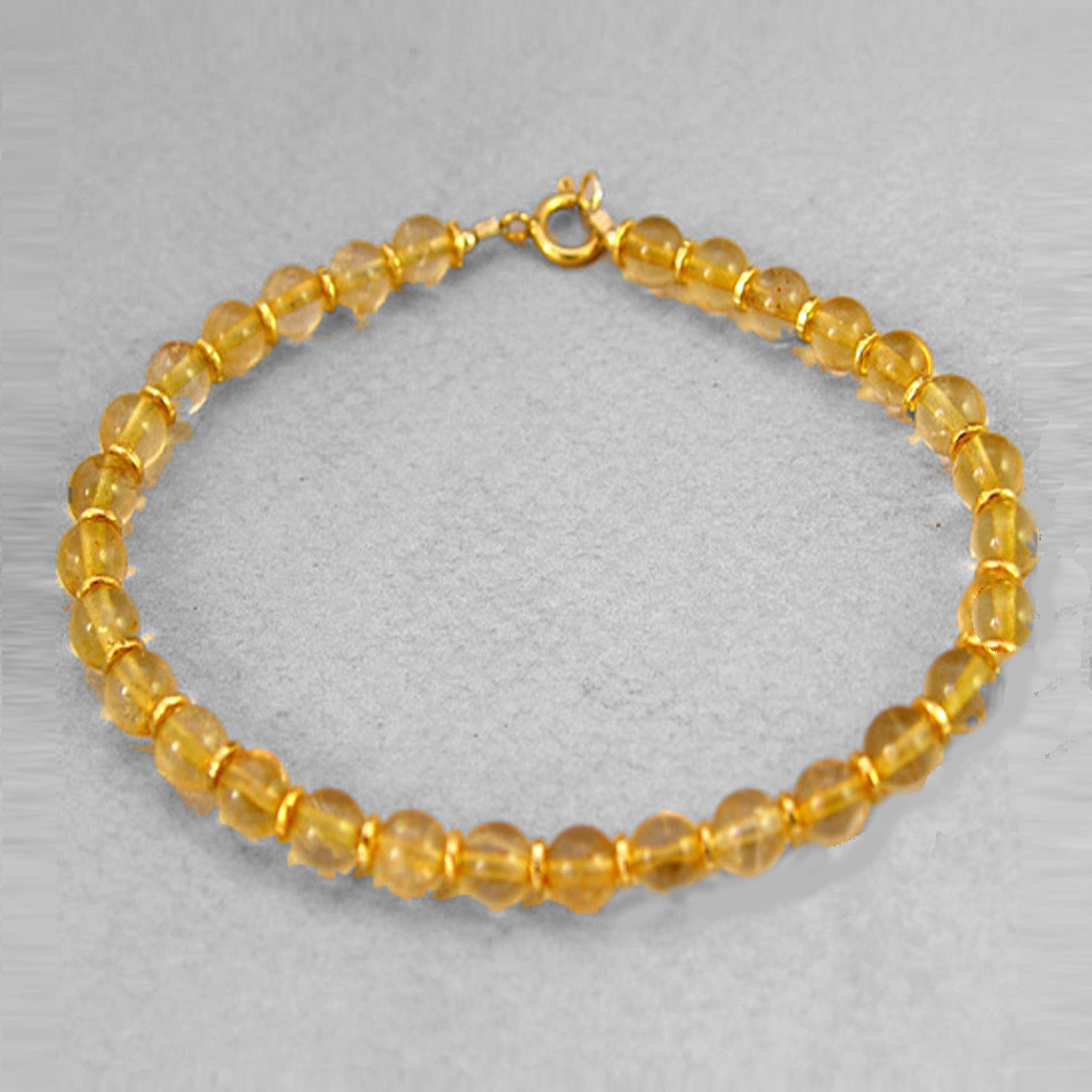 Citrine Classic Round Bracelet