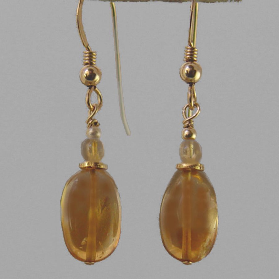 Citrine Oval Earrings