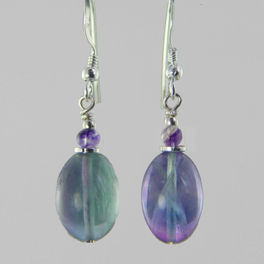 Fluorite Oval Earrings