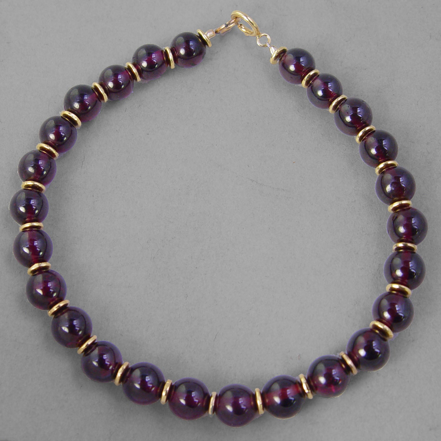 Garnet Classic Round Bracelet