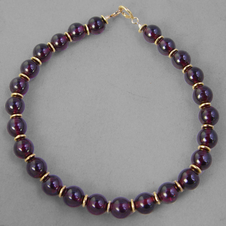 Garnet Classic Round Bracelet