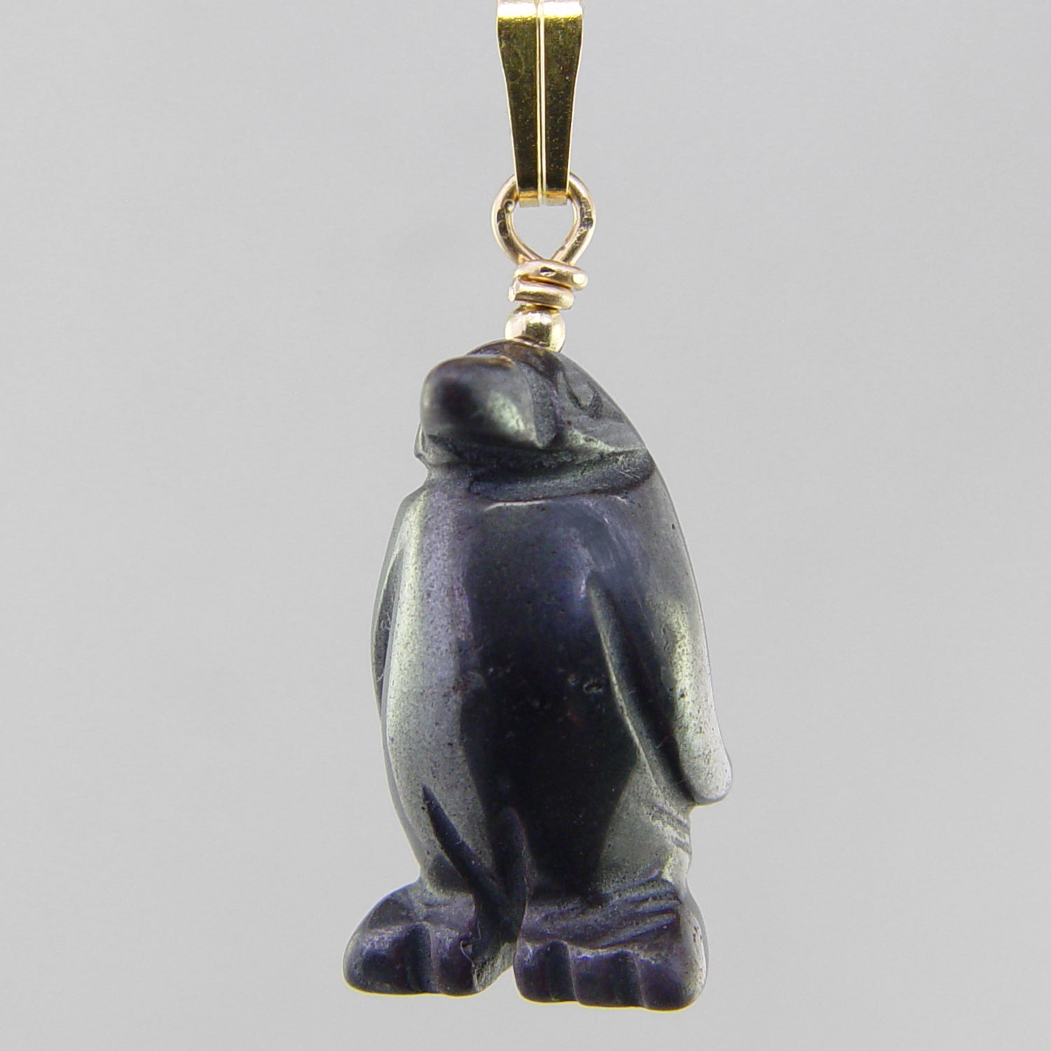 Hematite Penguin Pendant