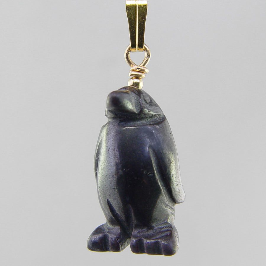 Hematite Penguin Pendant
