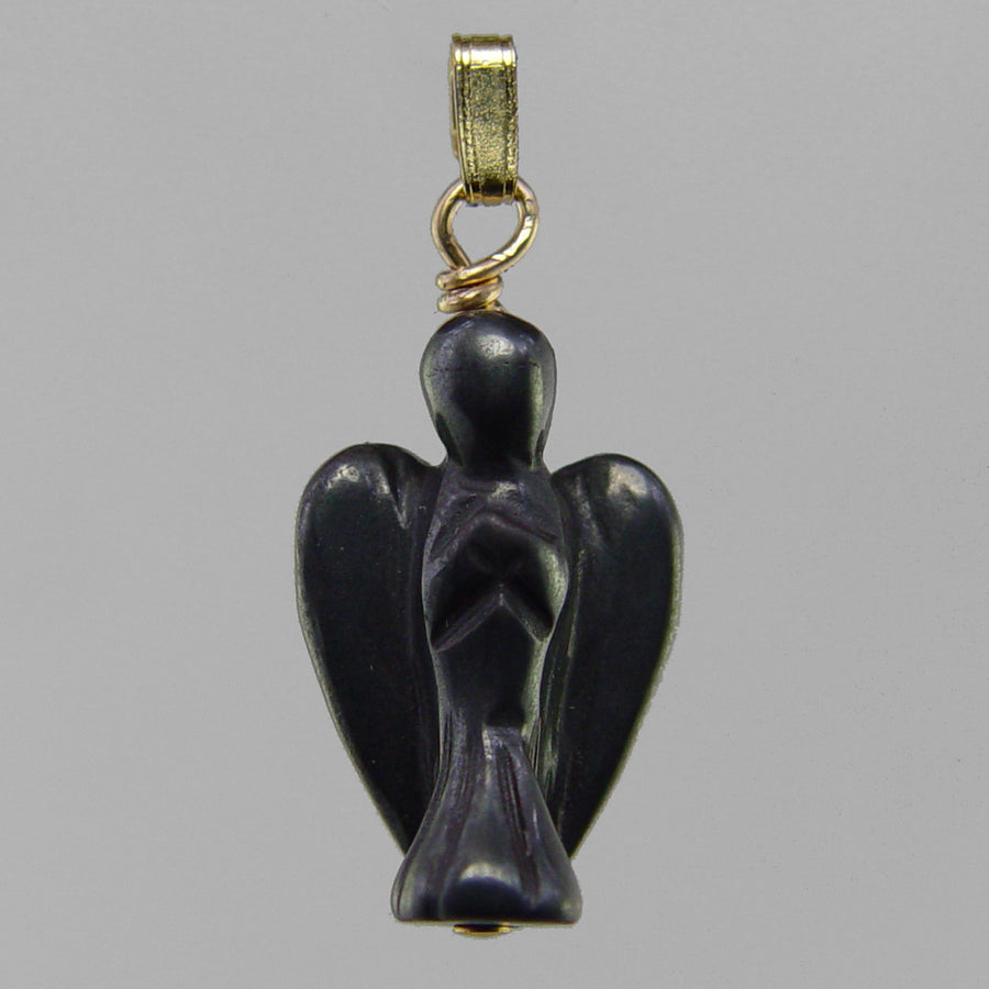 Hematite Angel Pendant