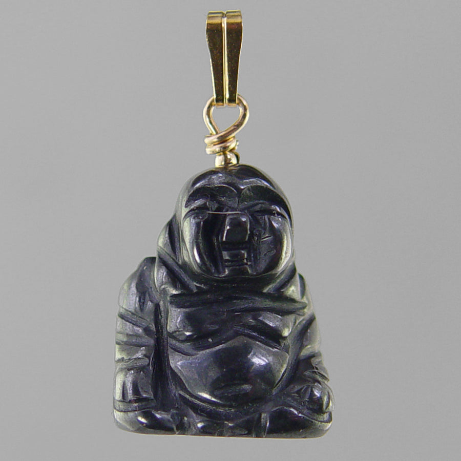 Hematite Buddha Pendant
