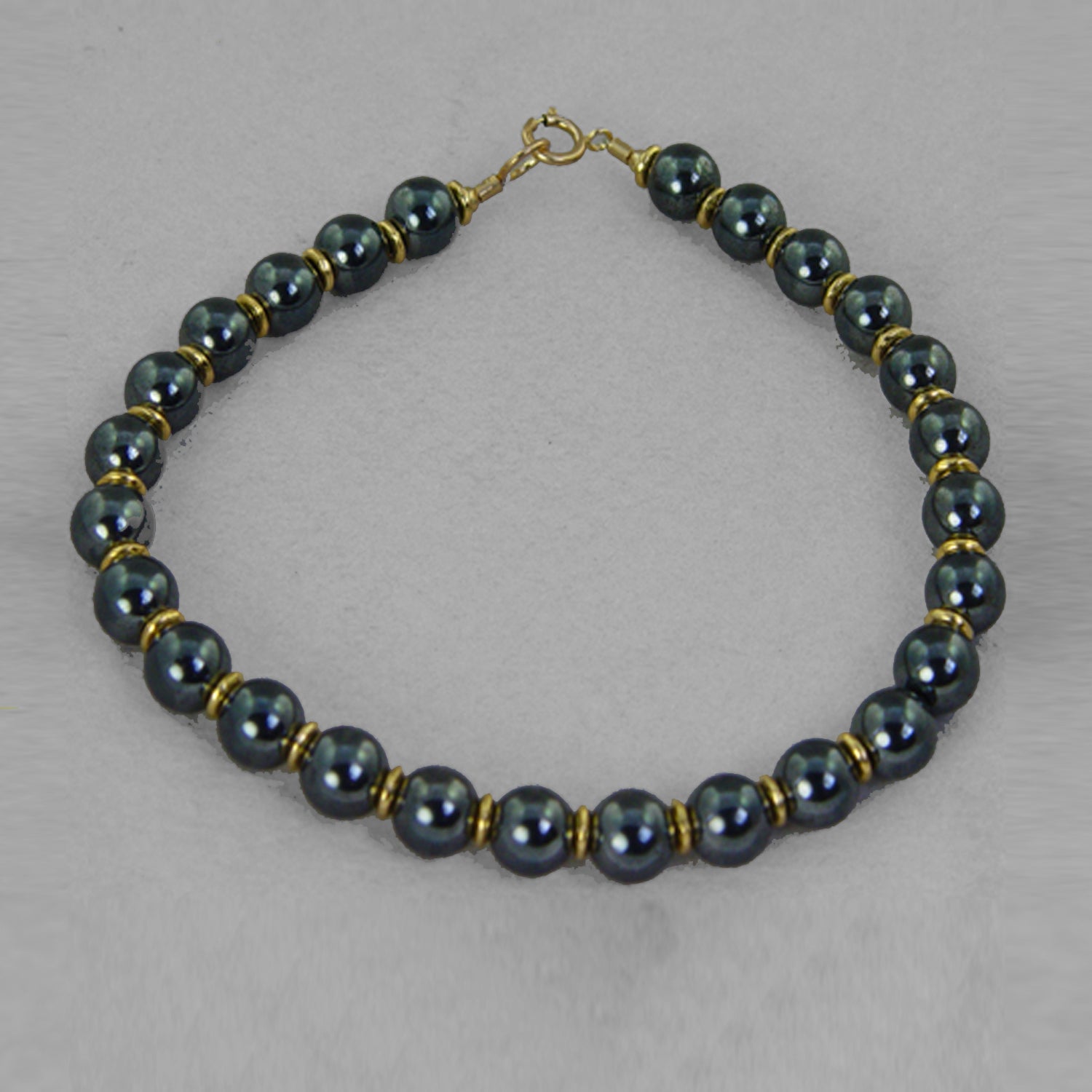 Hematite Classic Round Bracelet