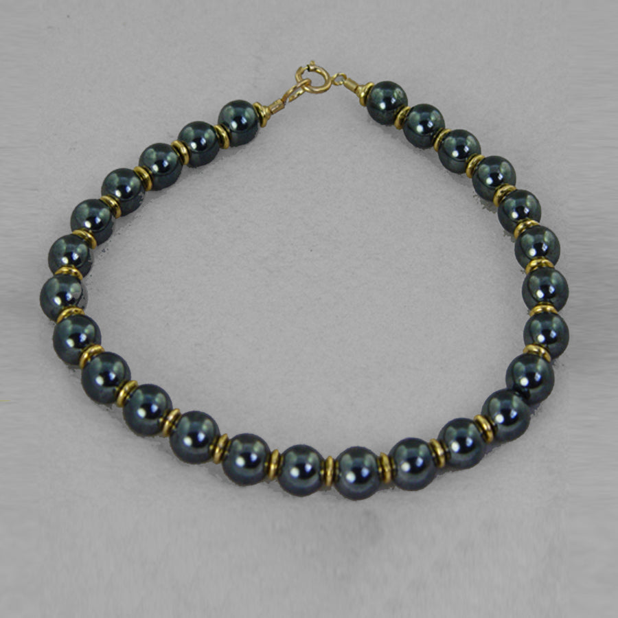 Hematite Classic Round Bracelet