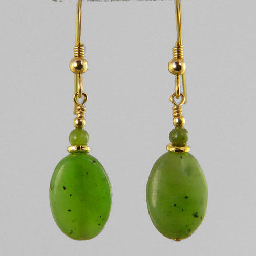 Jade Oval Earrings