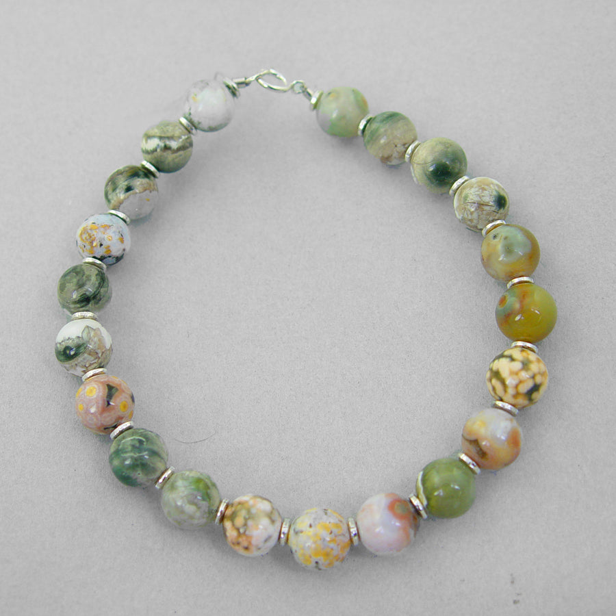 Ocean Jasper Classic Round Bracelet