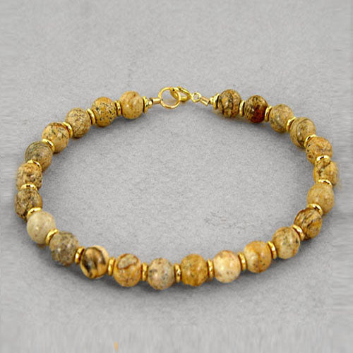 Picture Jasper Classic Round Bracelet