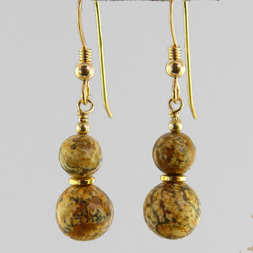 Picture Jasper Classic Drop Earrings