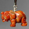Poppy Jasper Elephant Pendant