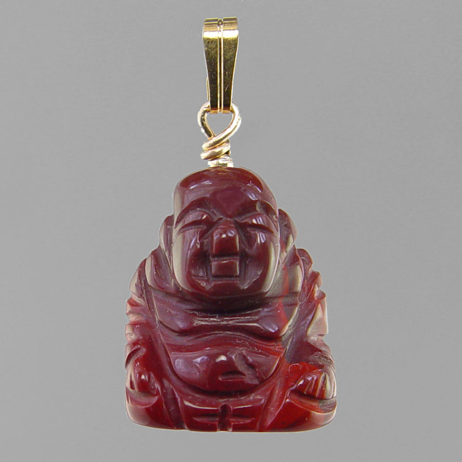 Poppy Jasper Buddha Pendant