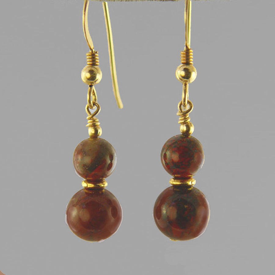Poppy Jasper Classic Drop Earrings