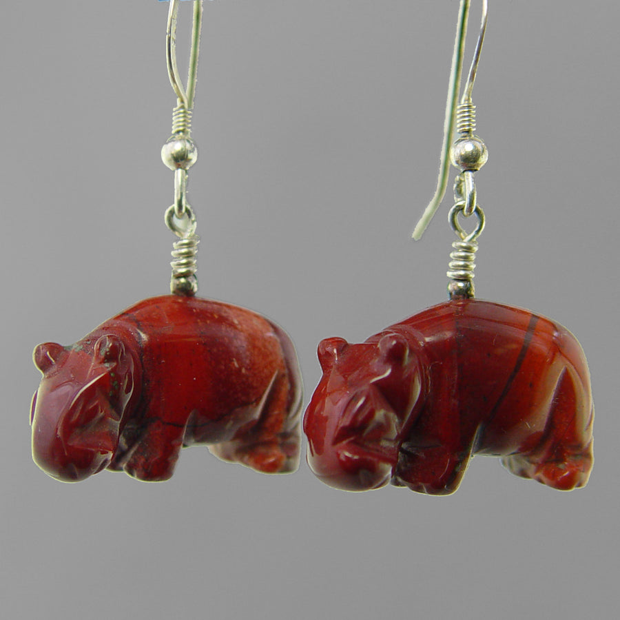 Poppy Jasper Hippo Earrings