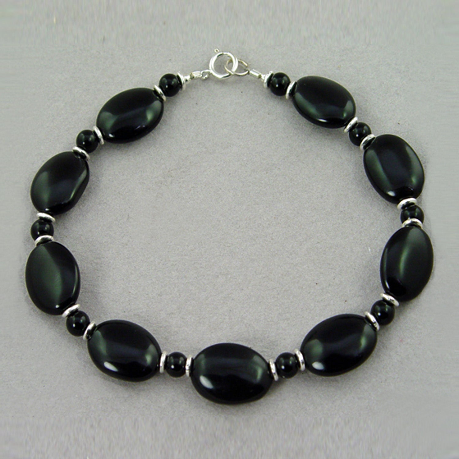 Black Onyx Oval Bracelet