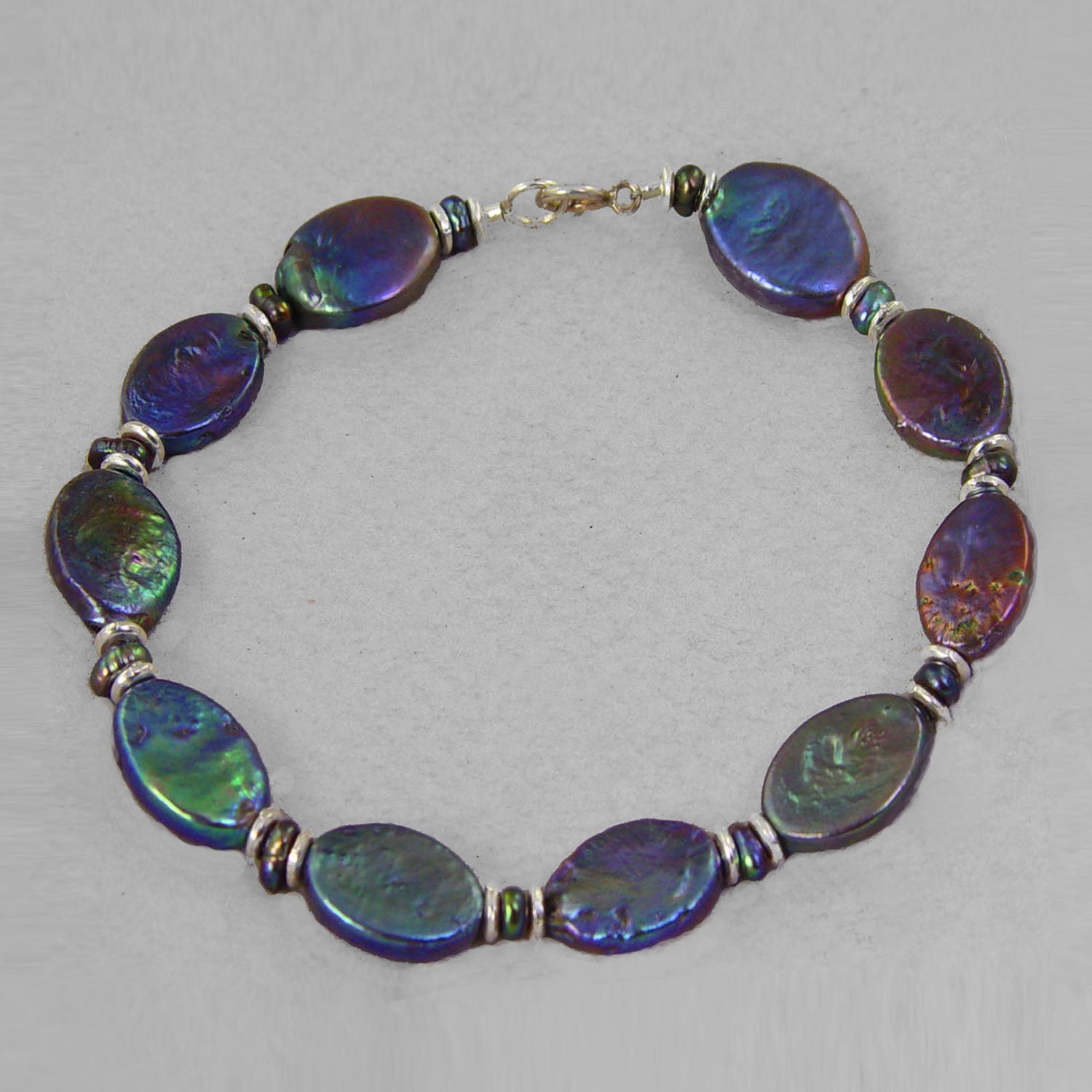 Iridescent Pearl Oval Bracelet