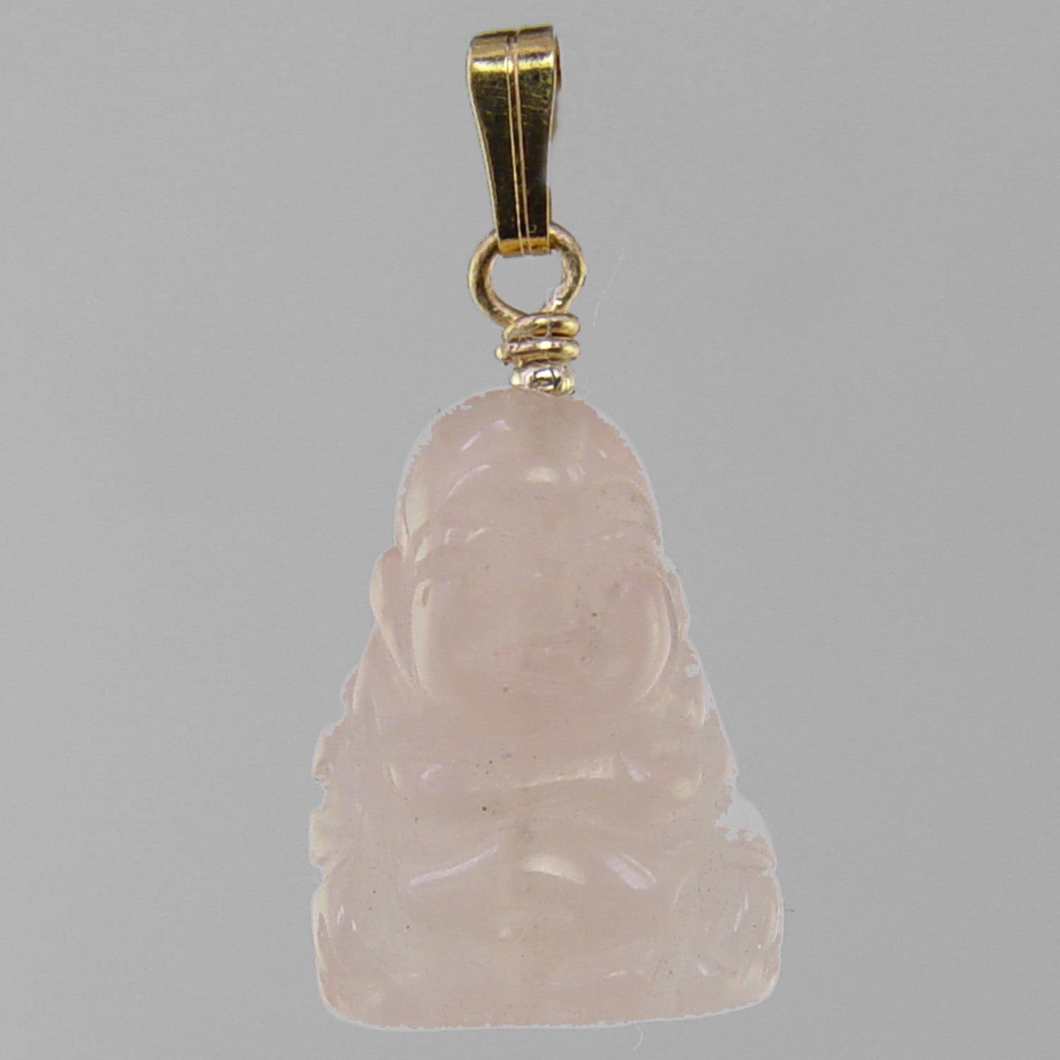 Rose Quartz Buddha Pendant