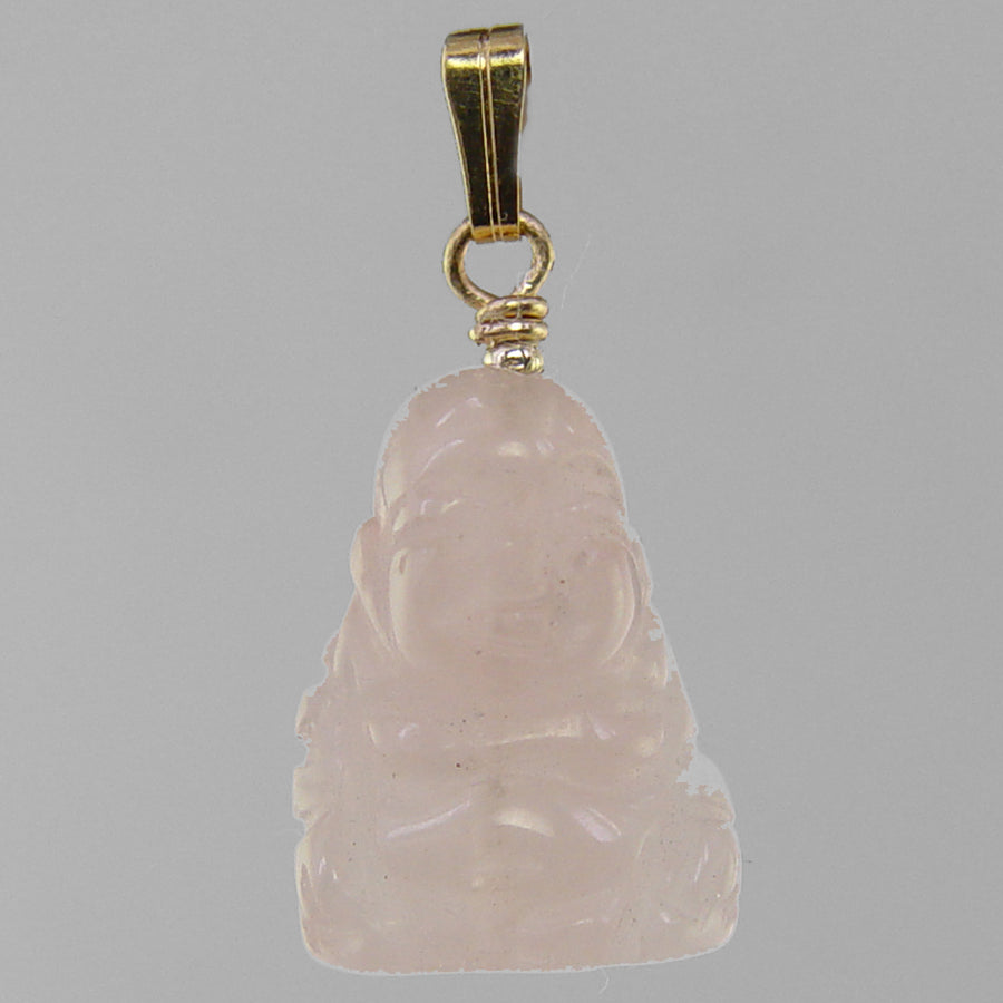 Rose Quartz Buddha Pendant