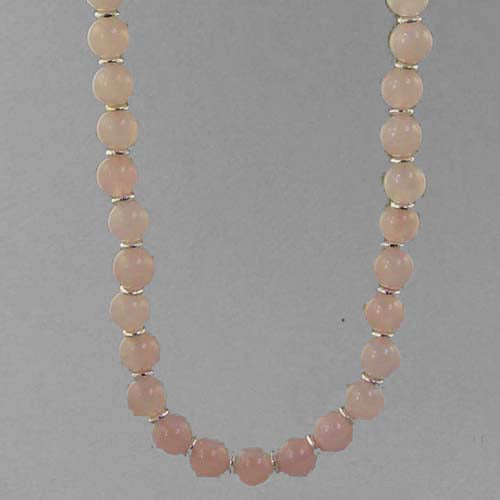 Rose Quartz Classic Round Necklace