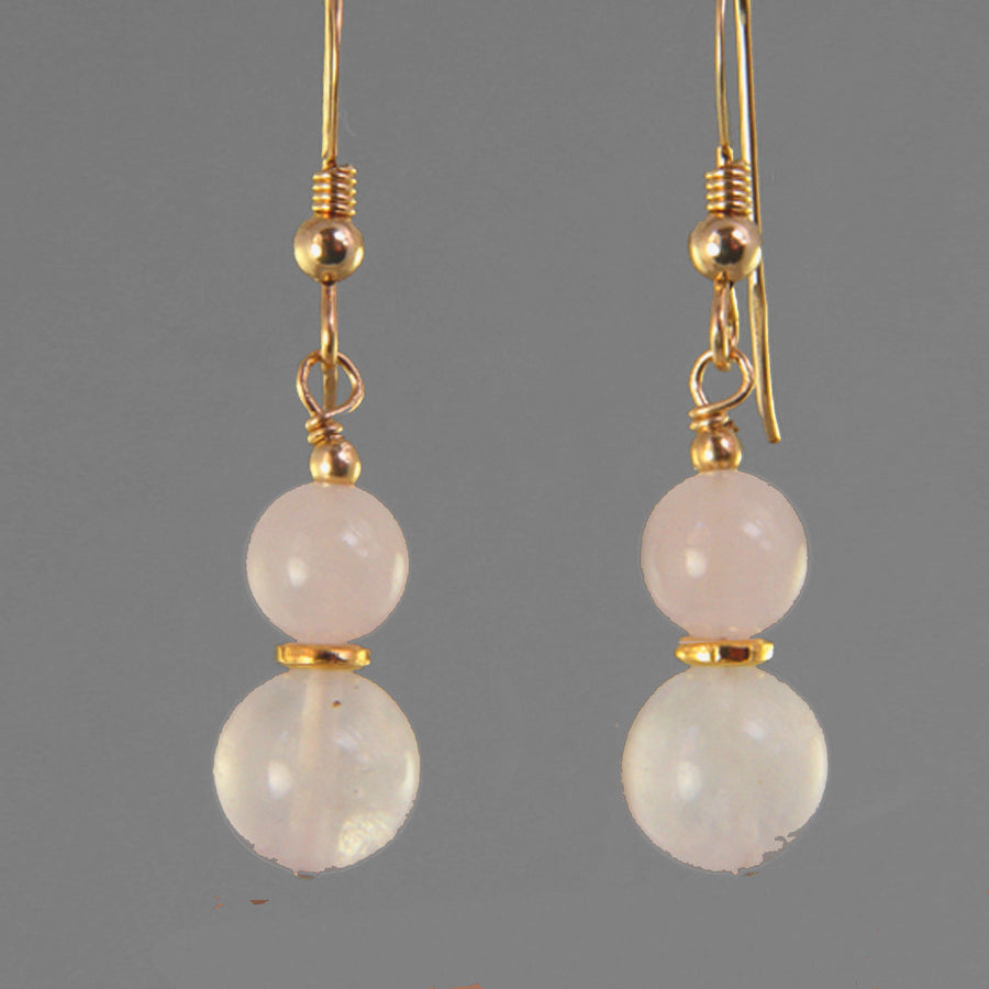 Rose Quartz Classic Drop Earrings