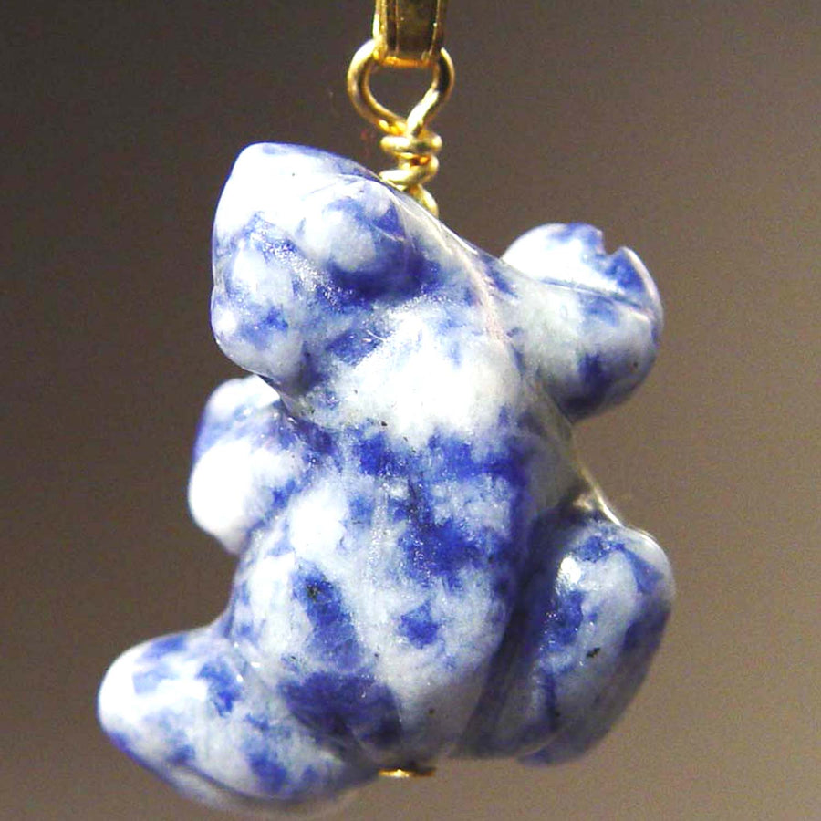 Sodalite Frog Pendant